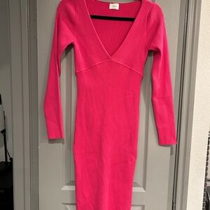 Wilfred Fuchsia Long Sleeve Dress